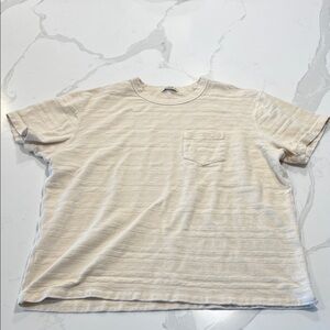 Buck Mason Men's Cream Textured T-Shirt